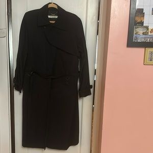 Marina Rinaldi black traditional trench coat MR 25. 16W